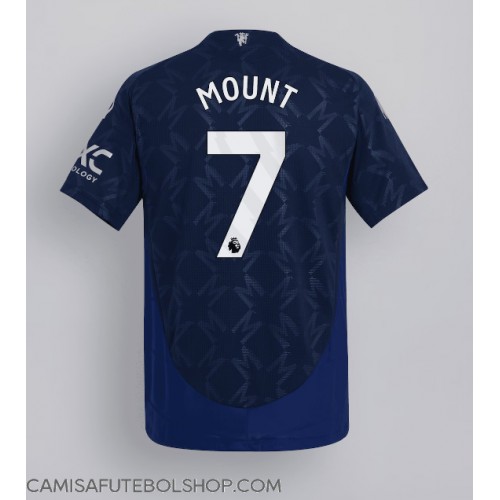 Camisa de time de futebol Manchester United Mason Mount #7 Replicas 2º Equipamento 2024-25 Manga Curta